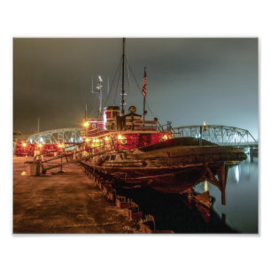 Impresión fotográfica del condado de Night Door
