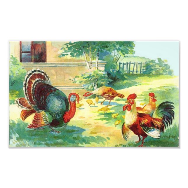 Impresión fotográfica del Día de Acción de Gracias (Frente)