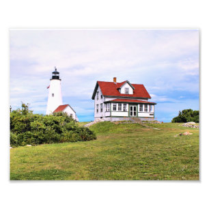 Impresión fotográfica del faro de Bakers Island Ma