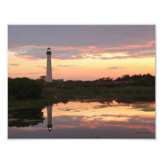 Impresión fotográfica del faro de Cape May