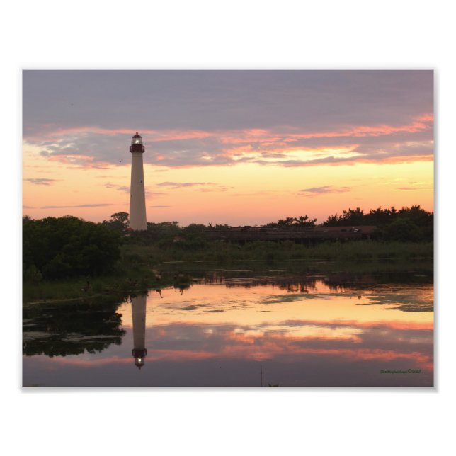 Impresión fotográfica del faro de Cape May (Frente)