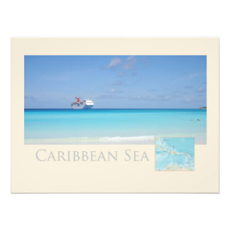 Impresión fotográfica del Mar Caribe
