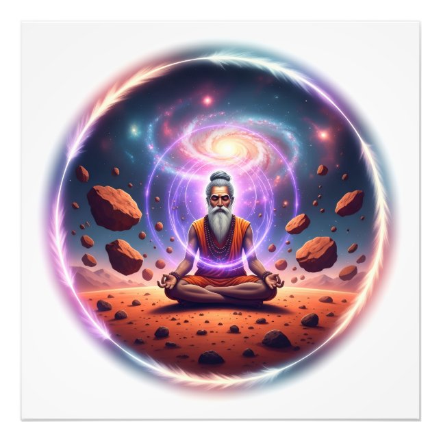 Impresión fotográfica del meditador cósmico - Arte (Frente)