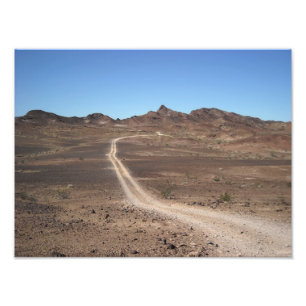 Impresión fotográfica del sendero del desierto de 
