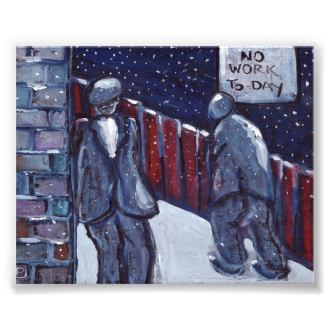 Impresión fotográfica diaria sin trabajo (Frente)