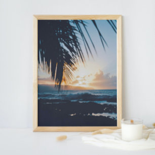 Impresión fotográfica hawaiana Sunset