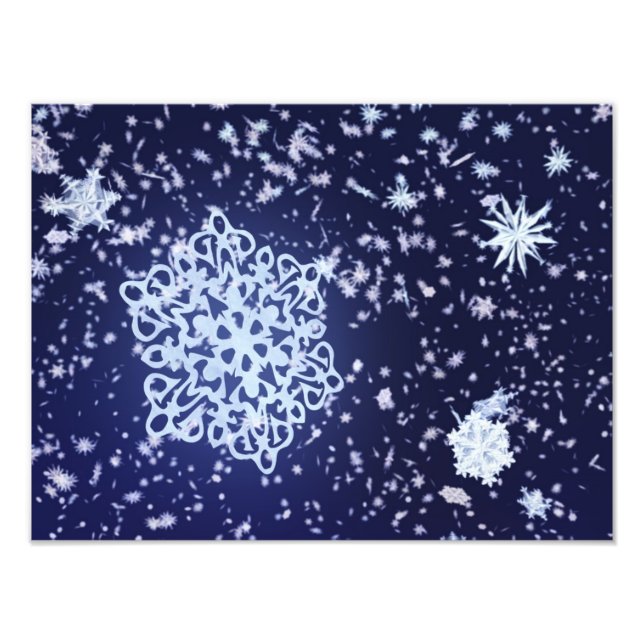 Impresión fotográfica nocturna de invierno largo (Frente)