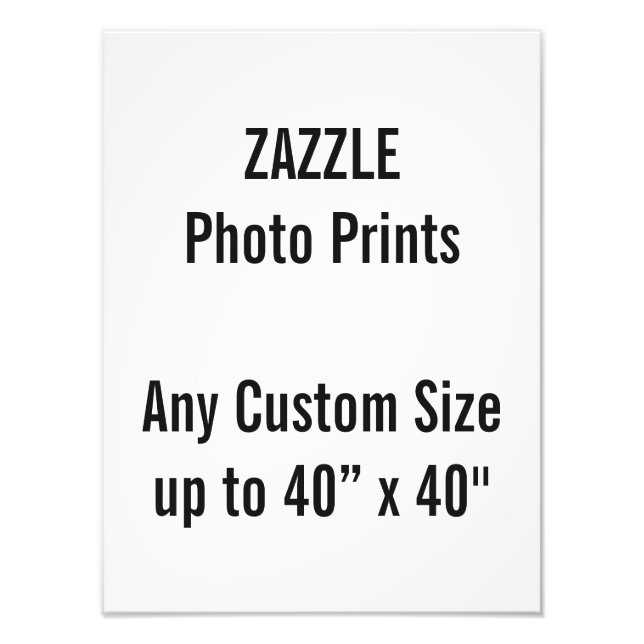 Impresión fotográfica personalizada de 12" x 16" o (Frente)