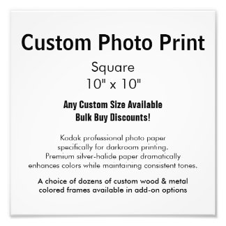 Impresión fotográfica personalizado - cuadrada de 