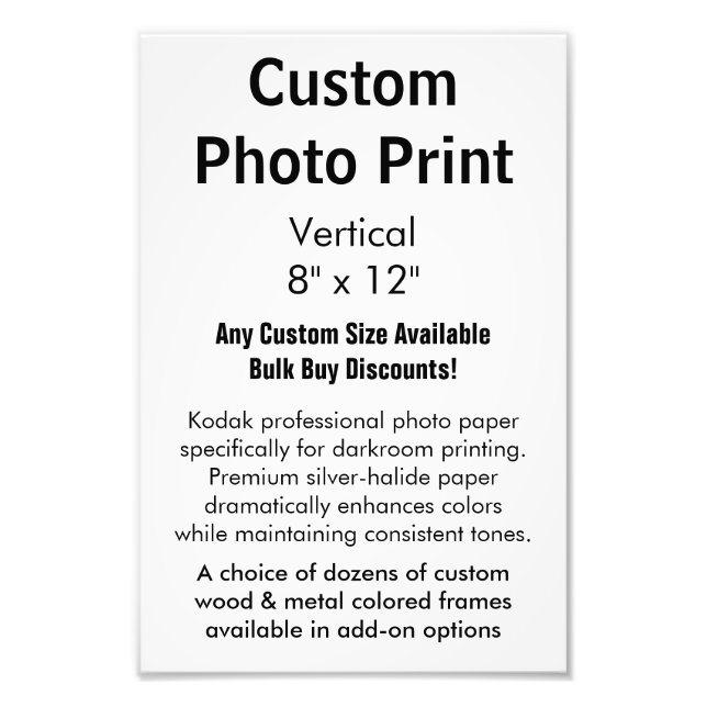 Impresión fotográfica personalizado - Vertical de  (Frente)