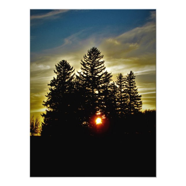 Impresión fotográfica "Puesta de sol de queso carn (Frente)