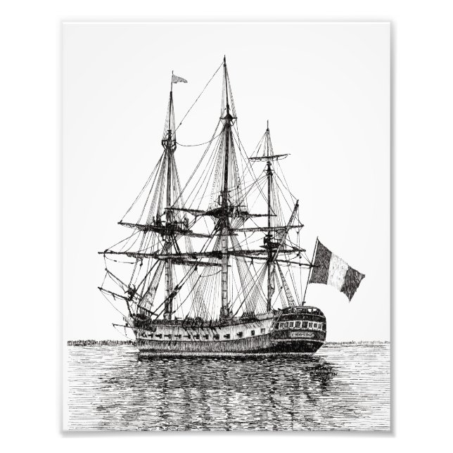 Impresión fotográfica "Tall Ship Hermione on the Y (Frente)