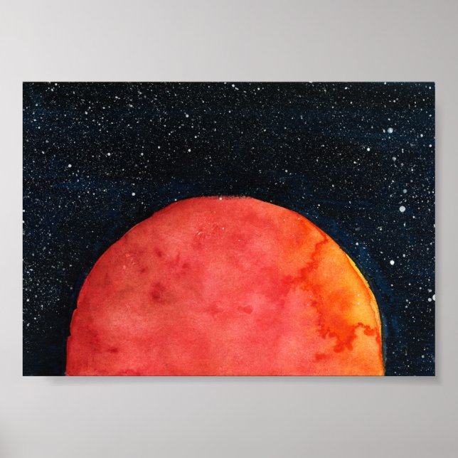 Impresión galaxia de Luna Roja, papel Poster de va (Frente)