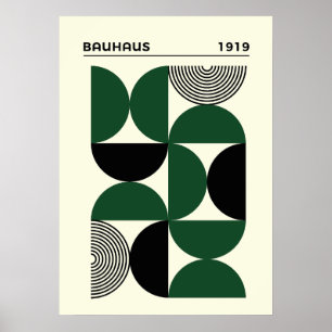 Impresión geométrica de círculos Bauhaus 1919, dec