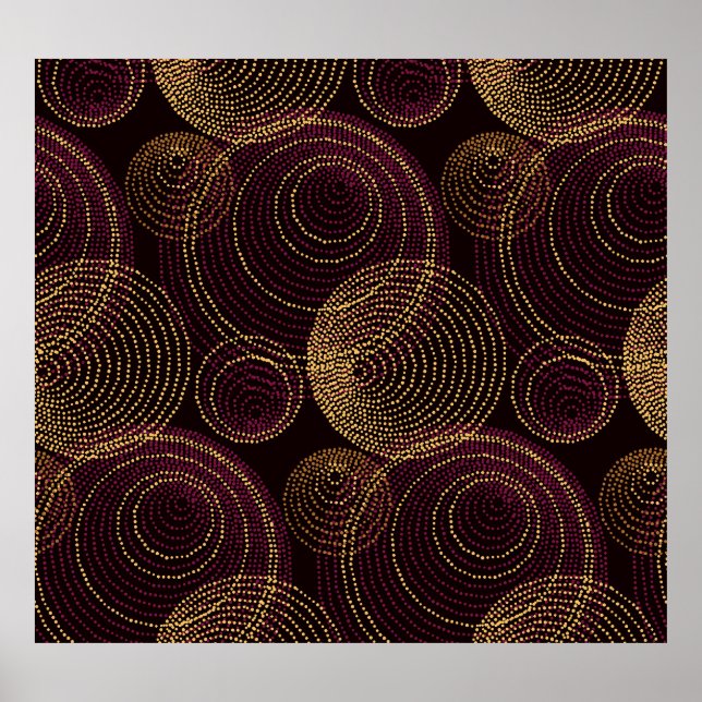 Impresión geométrica de oro de lujo (Frente)