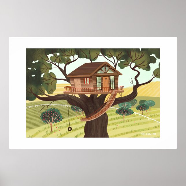 Impresión grande de casa en el árbol (Frente)