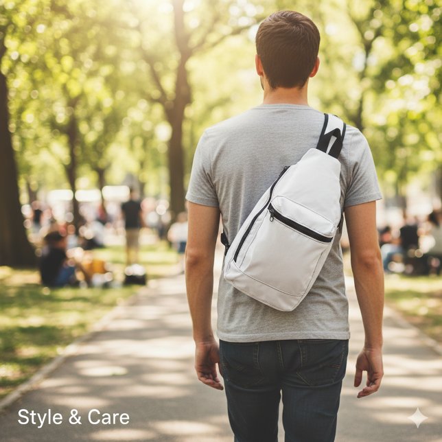 Impresión gris claro Cortar bolsa de honda nueva p (Light Gray Print Cut Sew Sling Bag for You)