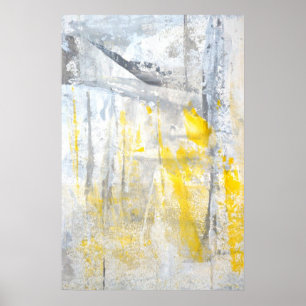 Impresión gris y amarilla de la "abstracción" del
