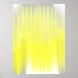 Impresión gris y amarilla del poster del arte