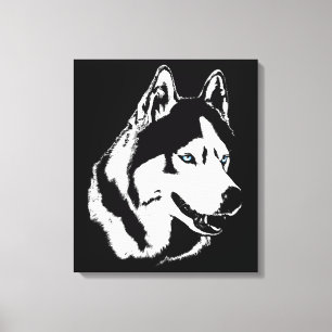 Impresión Husky Estirada Lienzo de Perro Husky Sib