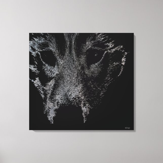 Impresión Husky Pup Impresión de lienzo Husky Wolf (Anverso)