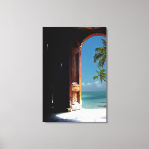 Impresión ideal tropical de la lona de la puerta