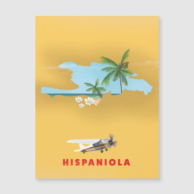 Impresión ilustrada del mapa de La Española. (Anverso)