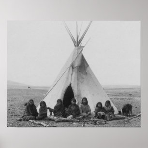 Impresión india del tipi de Lakota
