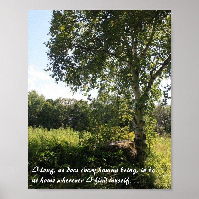Impresión Inspiradora de árbol de birch (Frente)