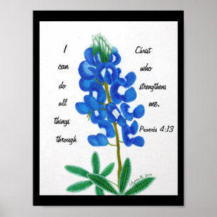 Impresión Inspiradora de Lone Star Bluebonnet