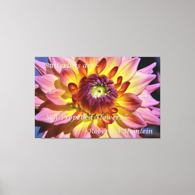 Impresión inspiradora sobre la hermosa Dahlia (Anverso)