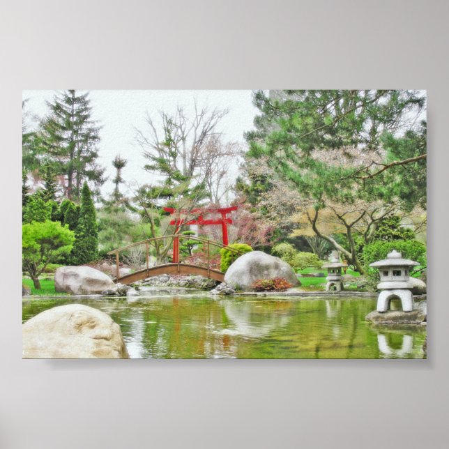 IMPRESIÓN JAPONESA DE LA PUERTA DE GARDEN Y RED TO (Frente)