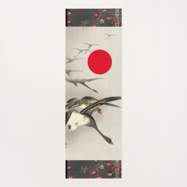 IMPRESIÓN JAPONESA DE WOODBLOCK GEESE YOGA Mat (Reverso)