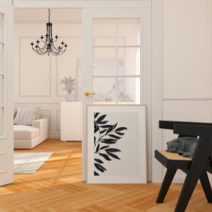 Impresión japonesa monocromática en blanco y negro