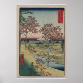 Impresión japonesa muestra la vista del Monte Fuji