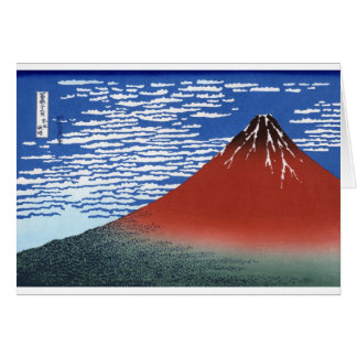 Impresión japonesa vintage del Monte Rojo Fuji