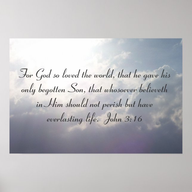 Impresión John 3:16 (Frente)