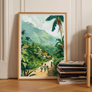 Impresión Kongo Ilustración Kongo Póster Kinshasa 