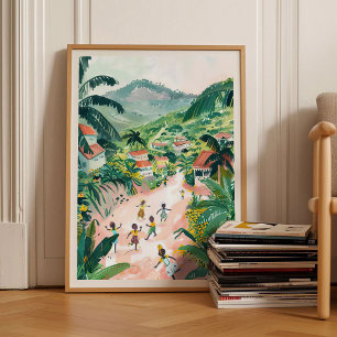 Impresión Kongo Ilustración Kongo Póster Kinshasa 