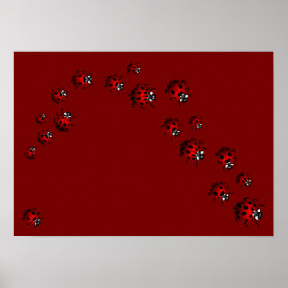 Impresión Ladybug Arte de Ladybird Poster pequeño