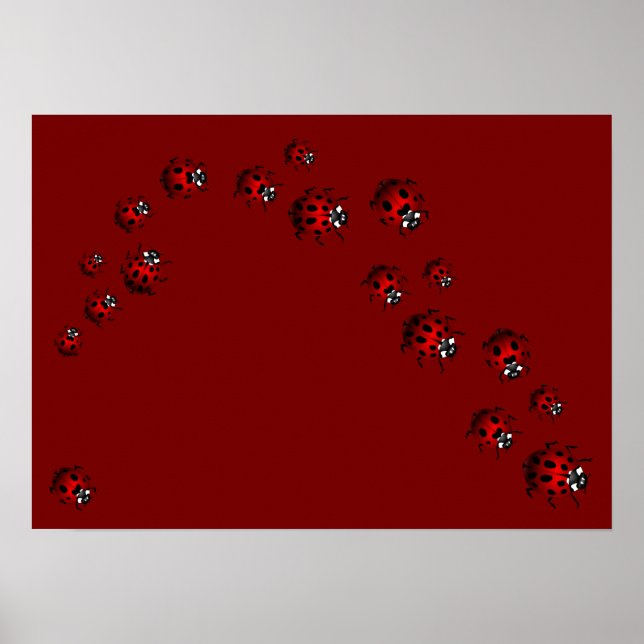Impresión Ladybug Arte de Ladybird Poster pequeño  (Frente)