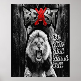 Impresión LEÓN BEAST, Cartel de Valor en Papel (Se