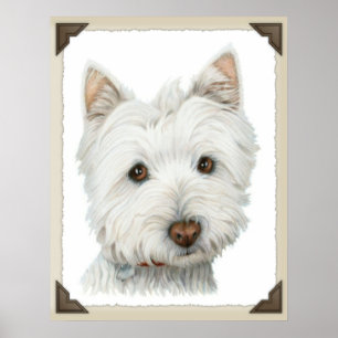 Impresión linda del perro de Westie