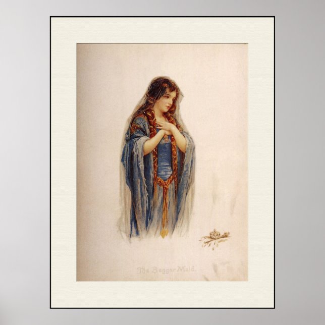 Impresión medieval de "La niñera mendigo" (Frente)