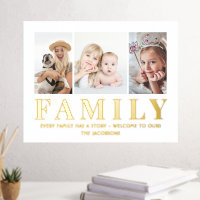3 Familia Collage de fotos Keepsake elegante Minim