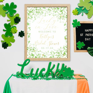 Impresión Metalizada Afortunada en el amor por San Patricio