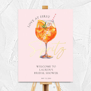 Impresión Metalizada Amor a Primera Spritz Despedida de Soltera Dorado