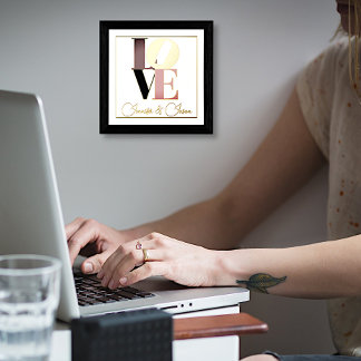 Impresión Metalizada Amor con texto Personalizado