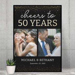 Impresión Metalizada Antes y después del aniversario de los Bodas de or