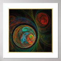 Arte abstracto azul renacimiento